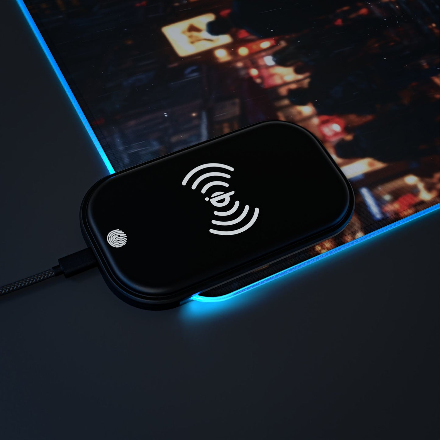 LED - Cyber-Punk in Rainy Street + Wireless Charging