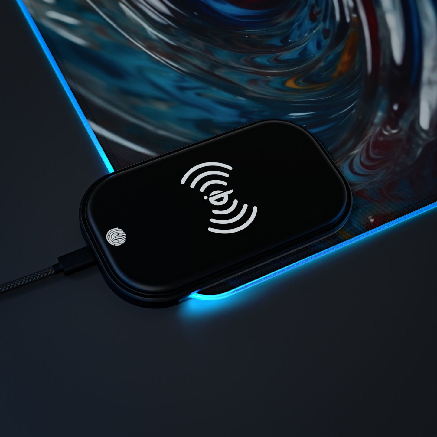 LED - Colorful Glass Photograph + Wireless Charging