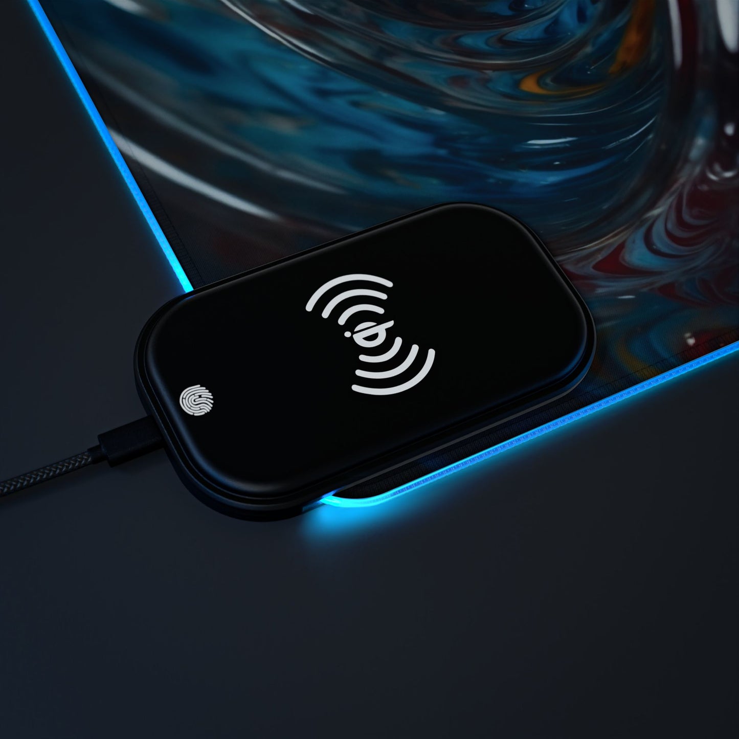 LED - Colorful Glass Photograph + Wireless Charging