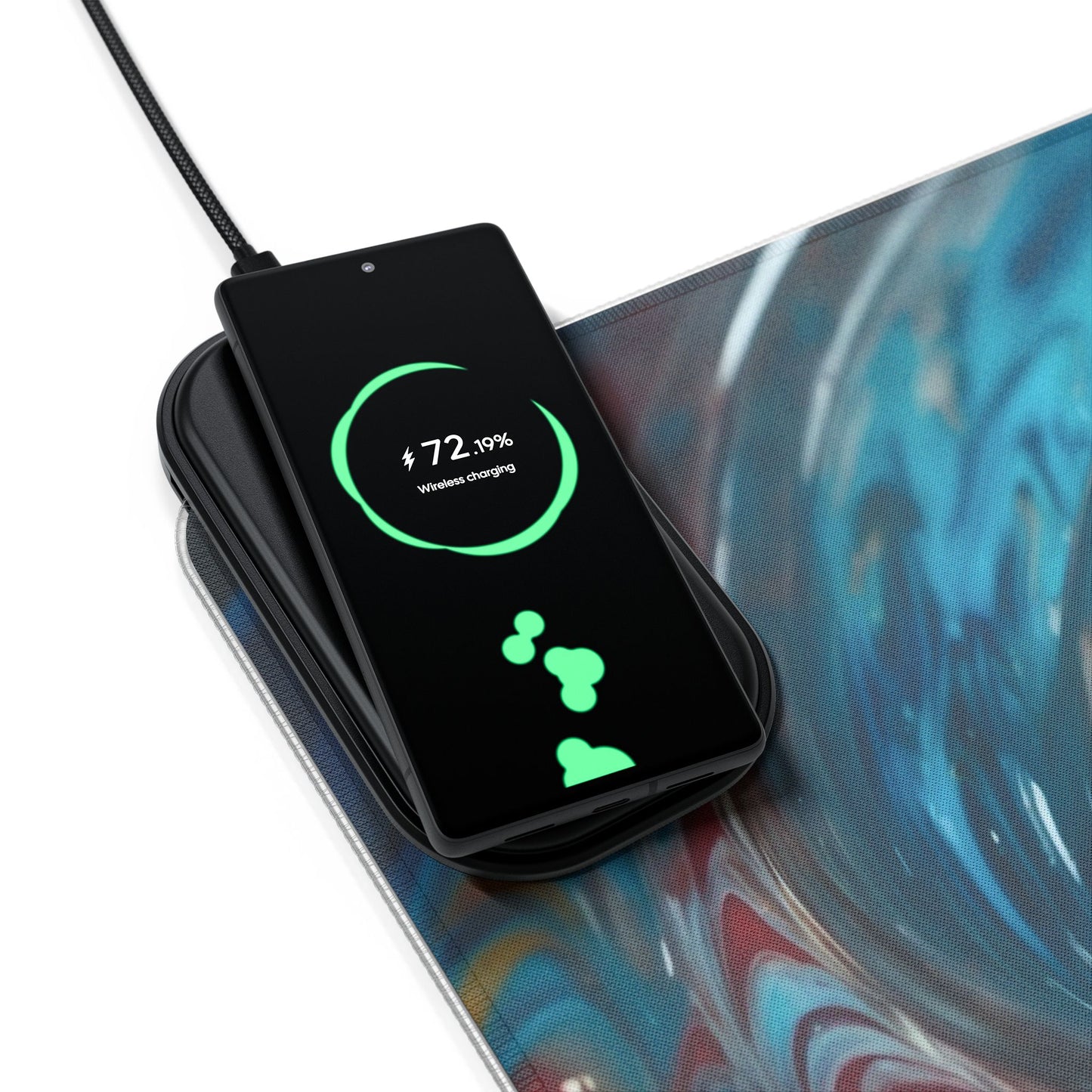 LED - Colorful Glass Photograph + Wireless Charging