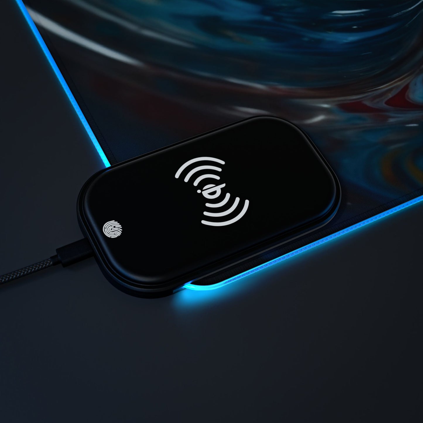 LED - Colorful Glass Photograph + Wireless Charging