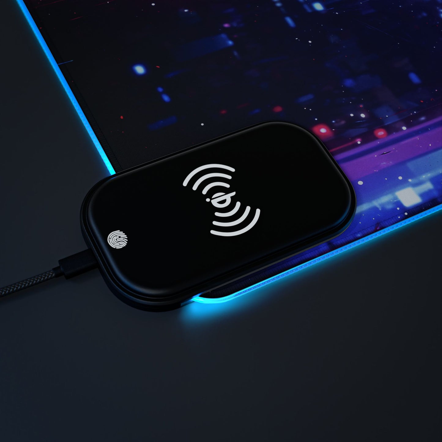 LED - Neon Cyborg Woman + Wireless Charging