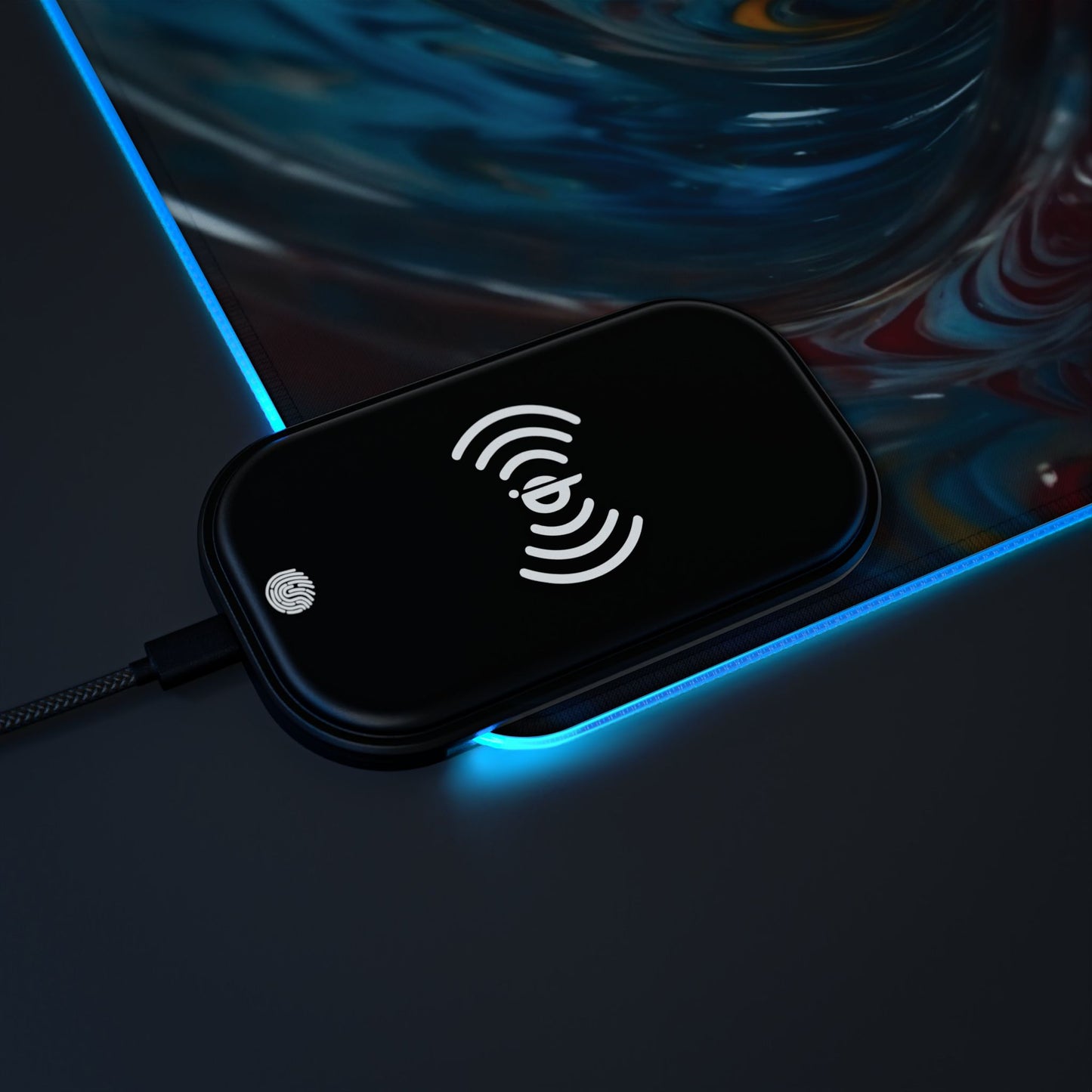 LED - Colorful Glass Photograph + Wireless Charging