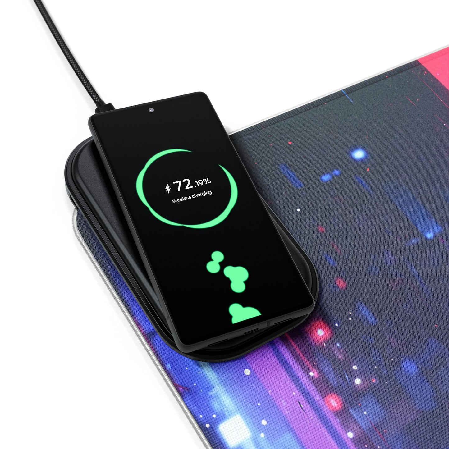 LED - Neon Cyborg Woman + Wireless Charging