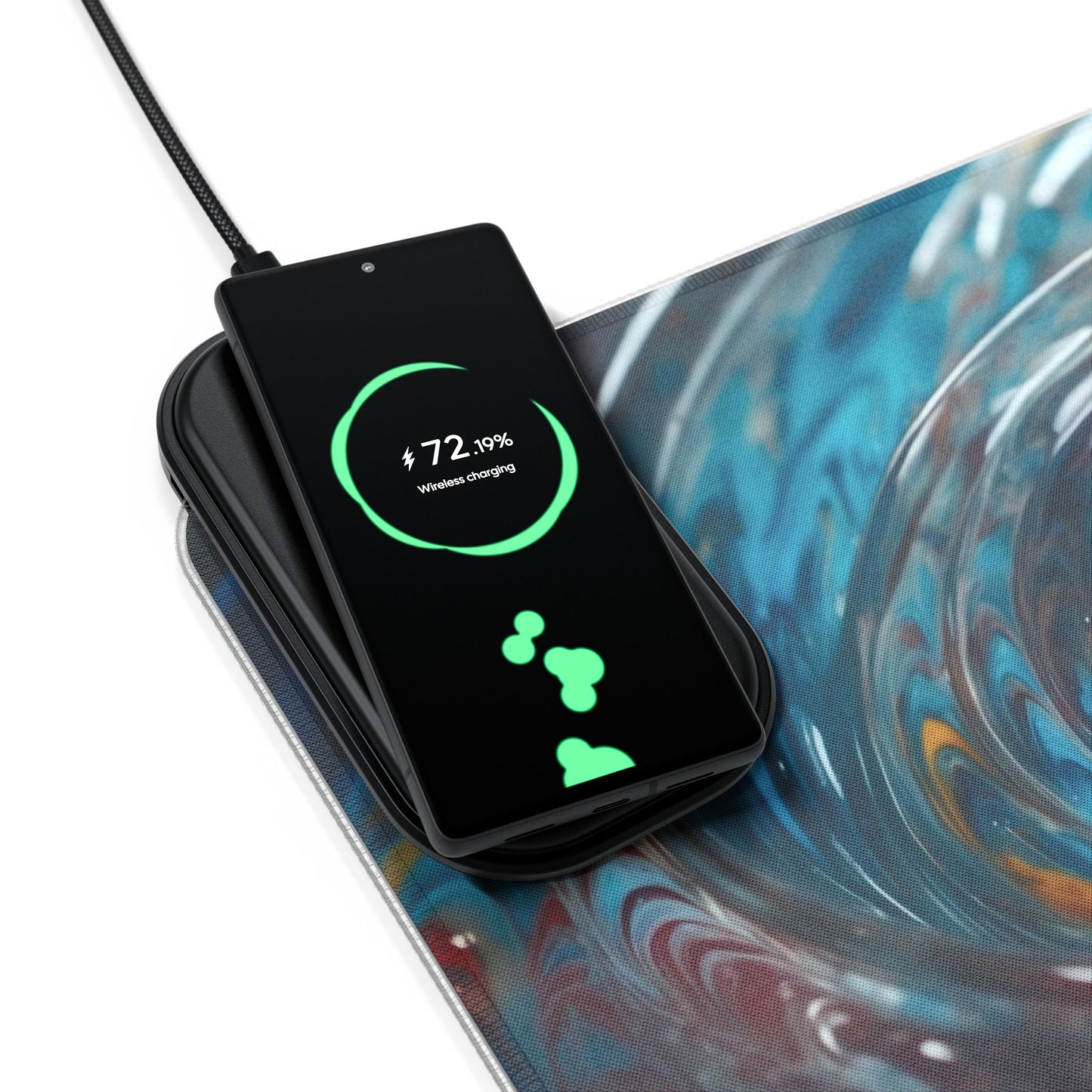 LED - Colorful Glass Photograph + Wireless Charging