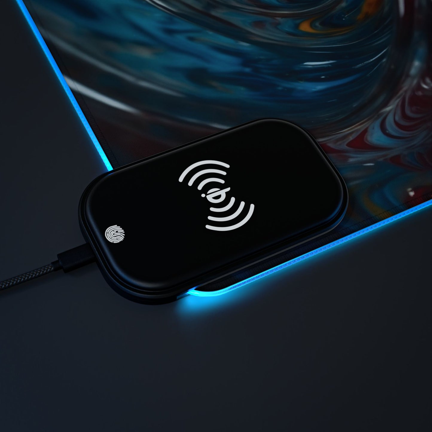 LED - Colorful Glass Photograph + Wireless Charging