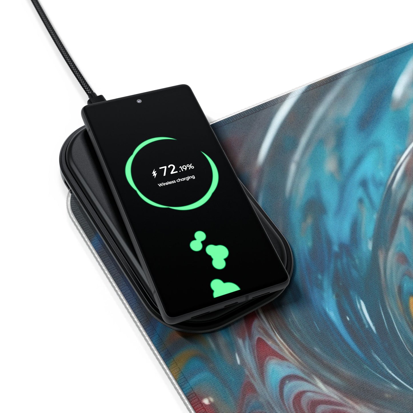 LED - Colorful Glass Photograph + Wireless Charging
