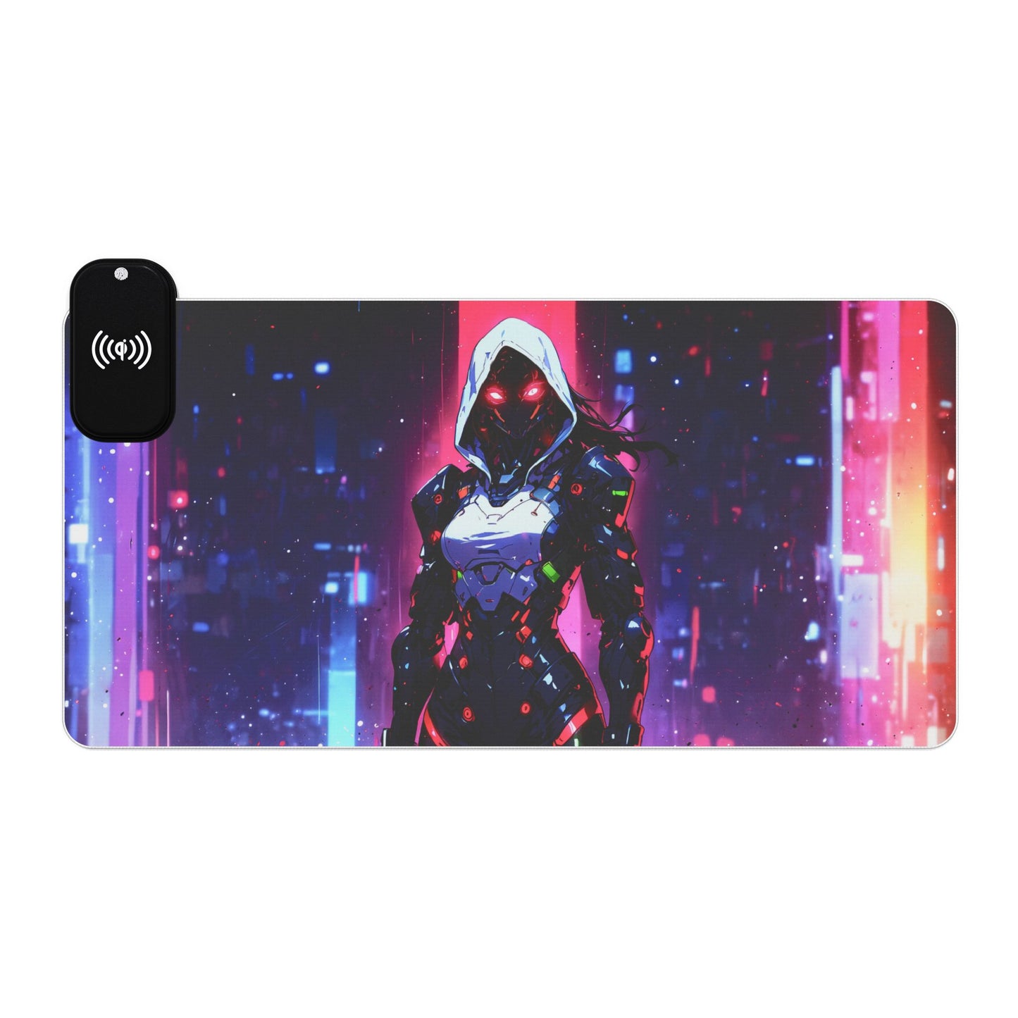LED - Neon Cyborg Woman + Wireless Charging