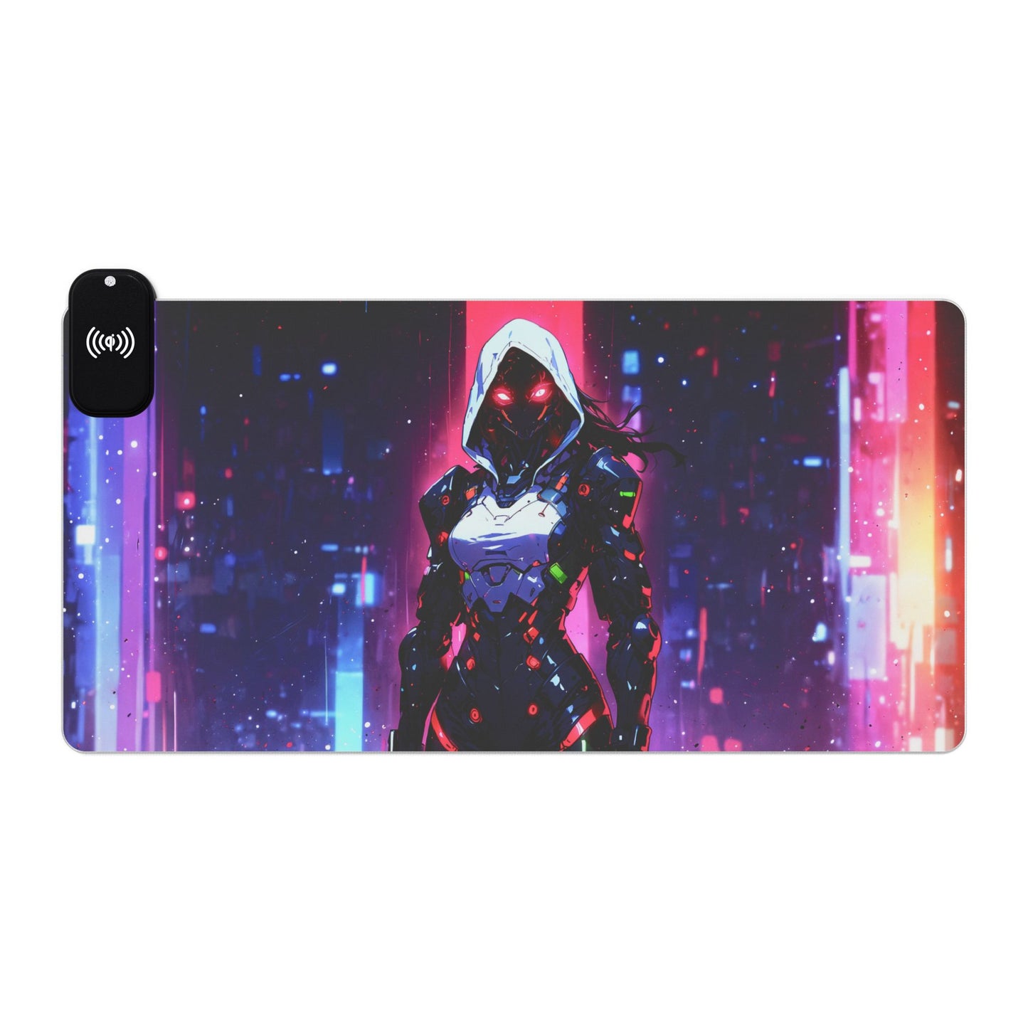 LED - Neon Cyborg Woman + Wireless Charging