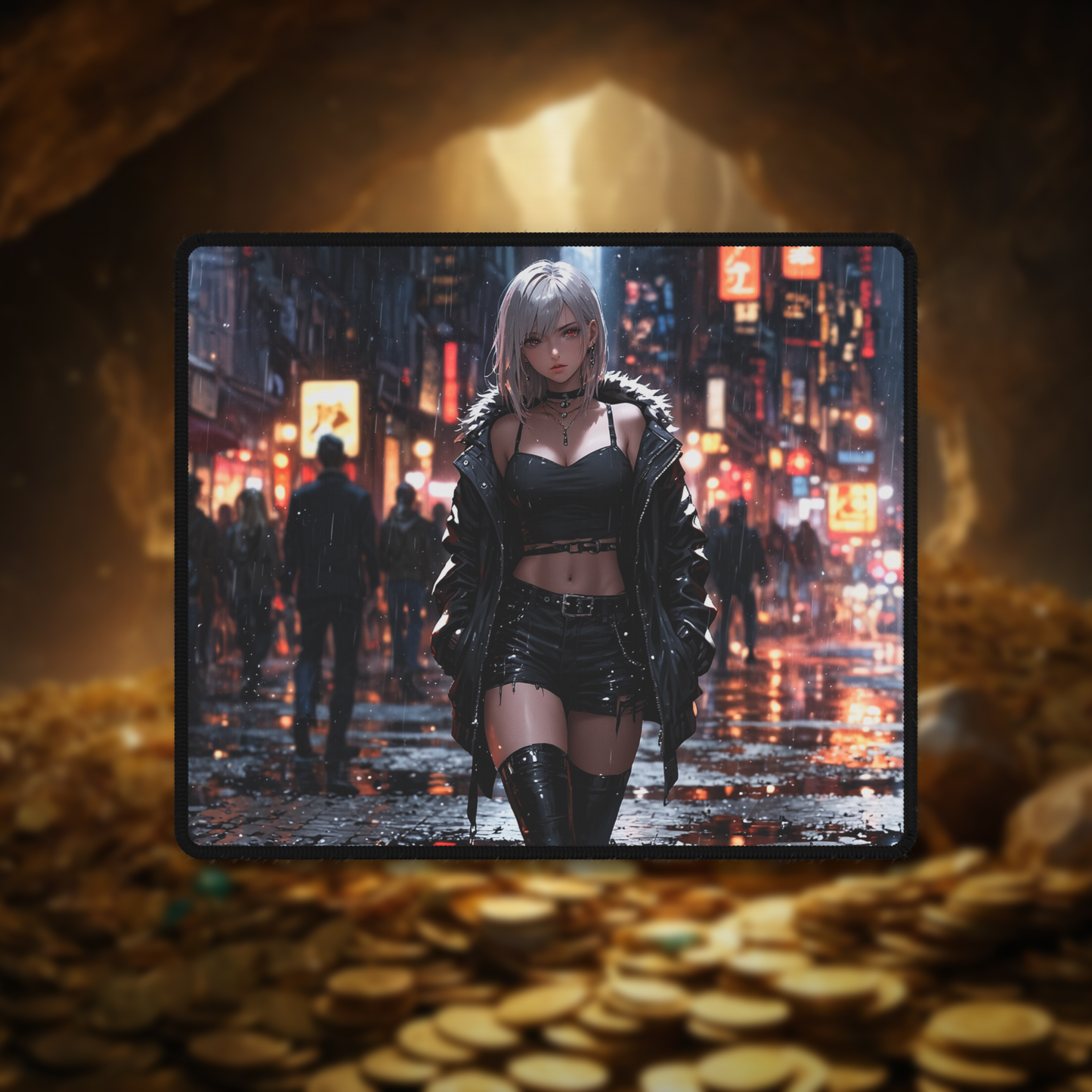 Cyber-Punk in Rainy Street