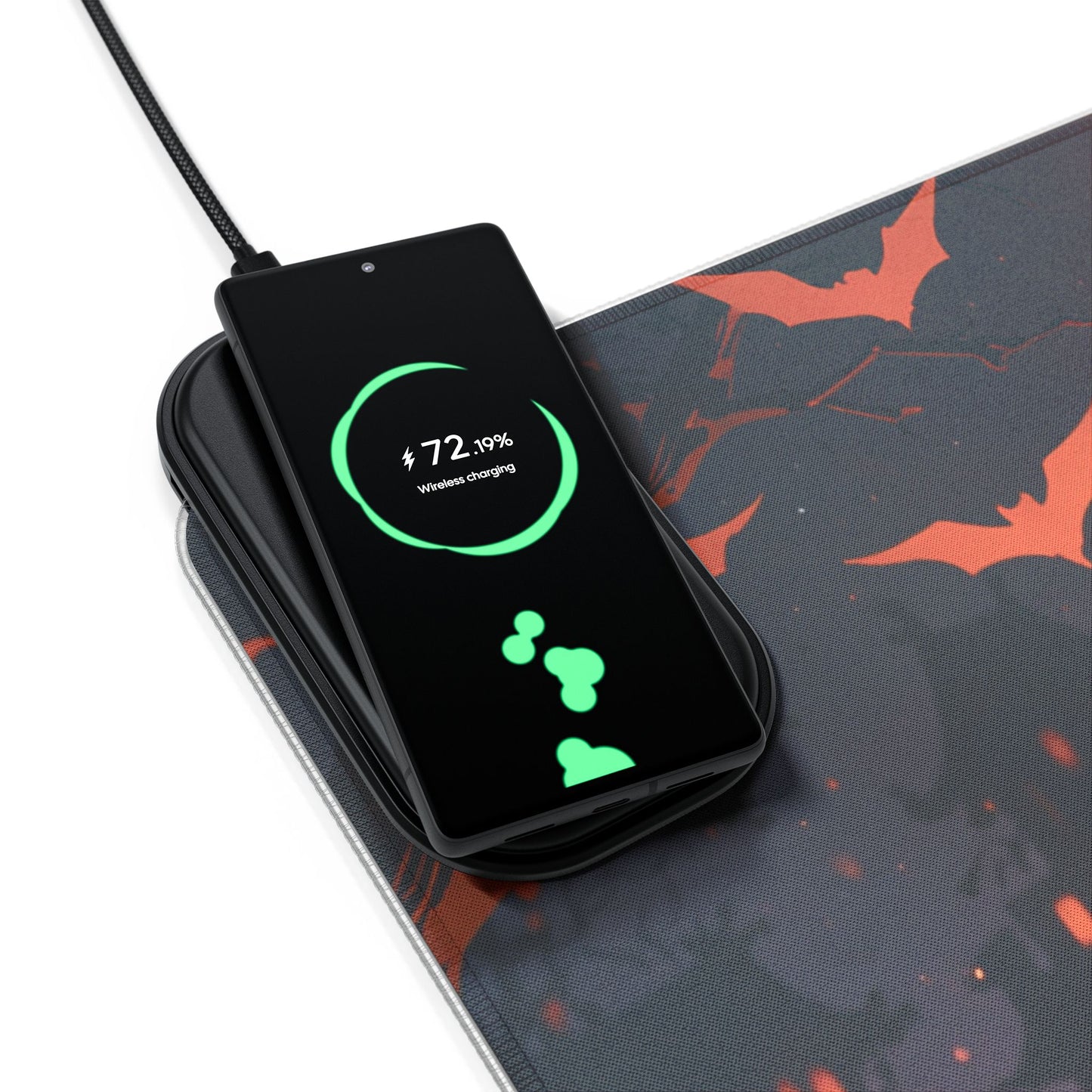 LED - Black Cat Halloween + Wireless Charging