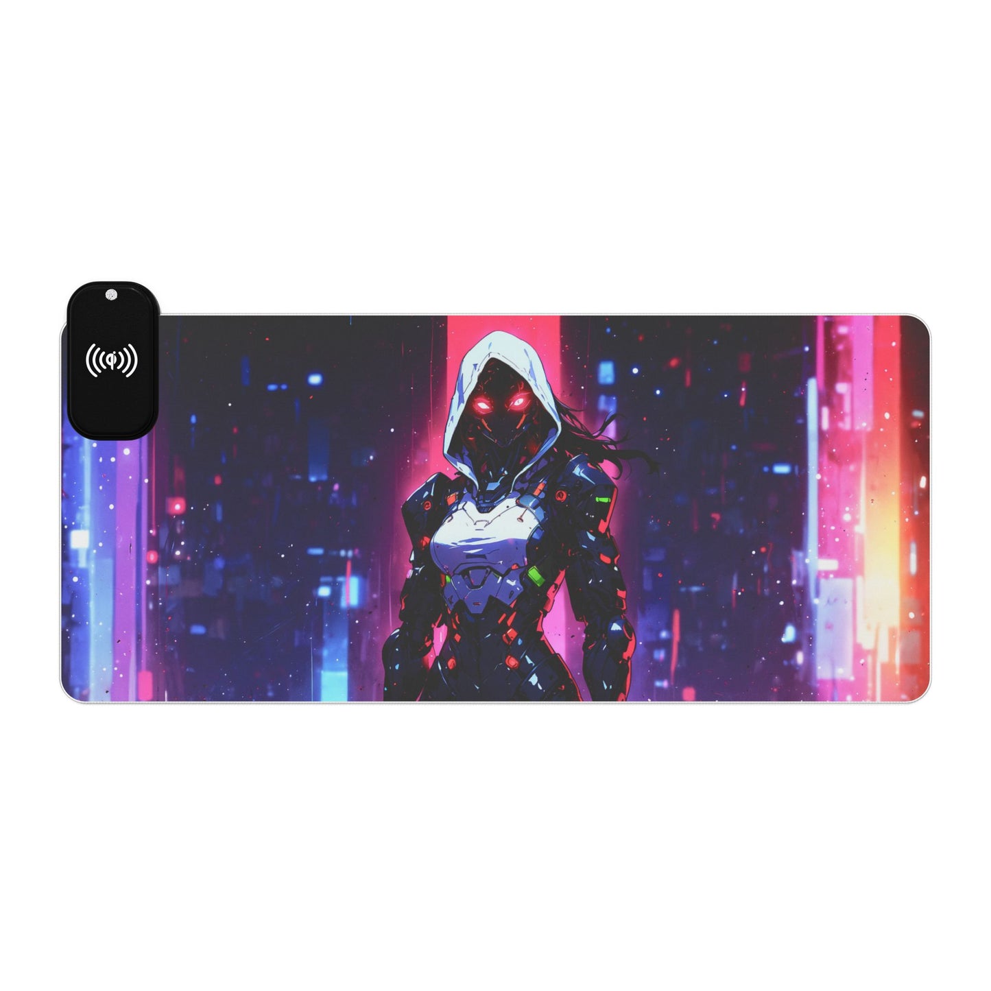 LED - Neon Cyborg Woman + Wireless Charging