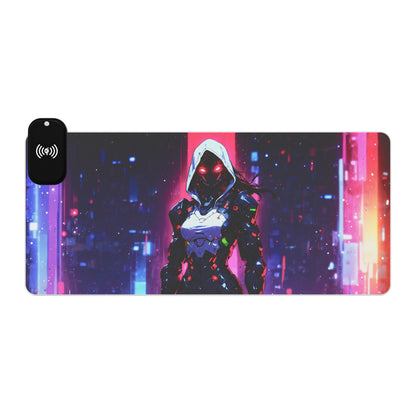 LED - Neon Cyborg Woman + Wireless Charging