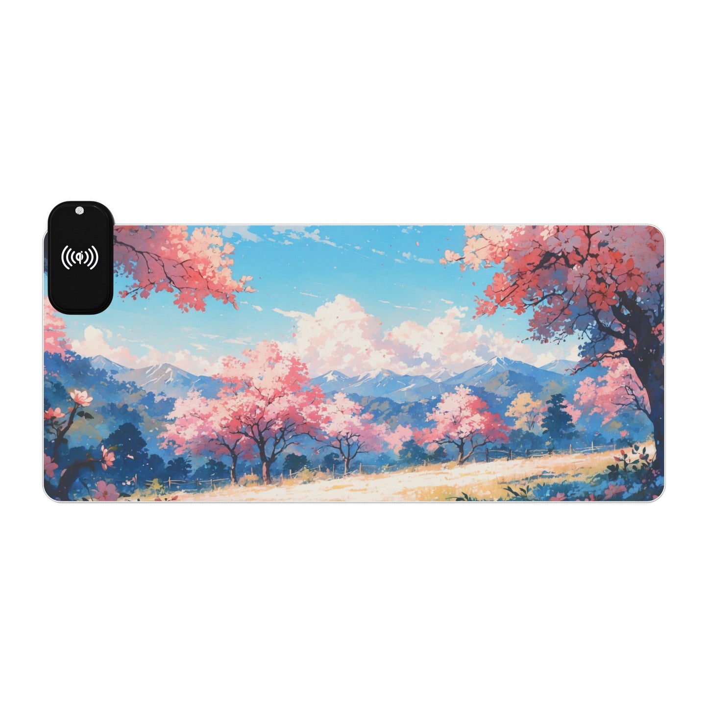 LED - Mountains and Cherry Blossoms - Anime + Wireless Charging