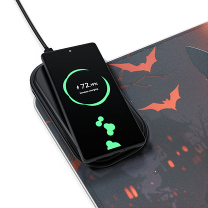 LED - Black Cat Halloween + Wireless Charging