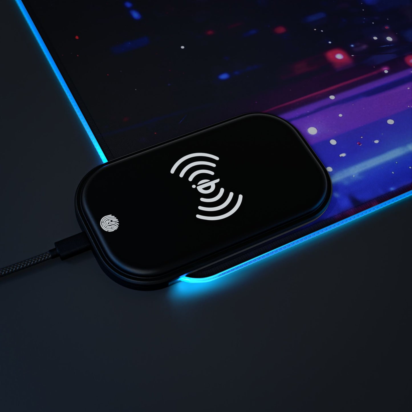 LED - Neon Cyborg Woman + Wireless Charging