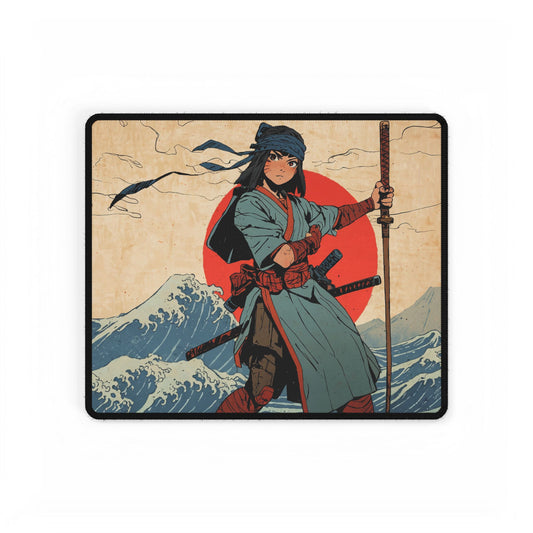 Japanese Warrior - Wood Block Style