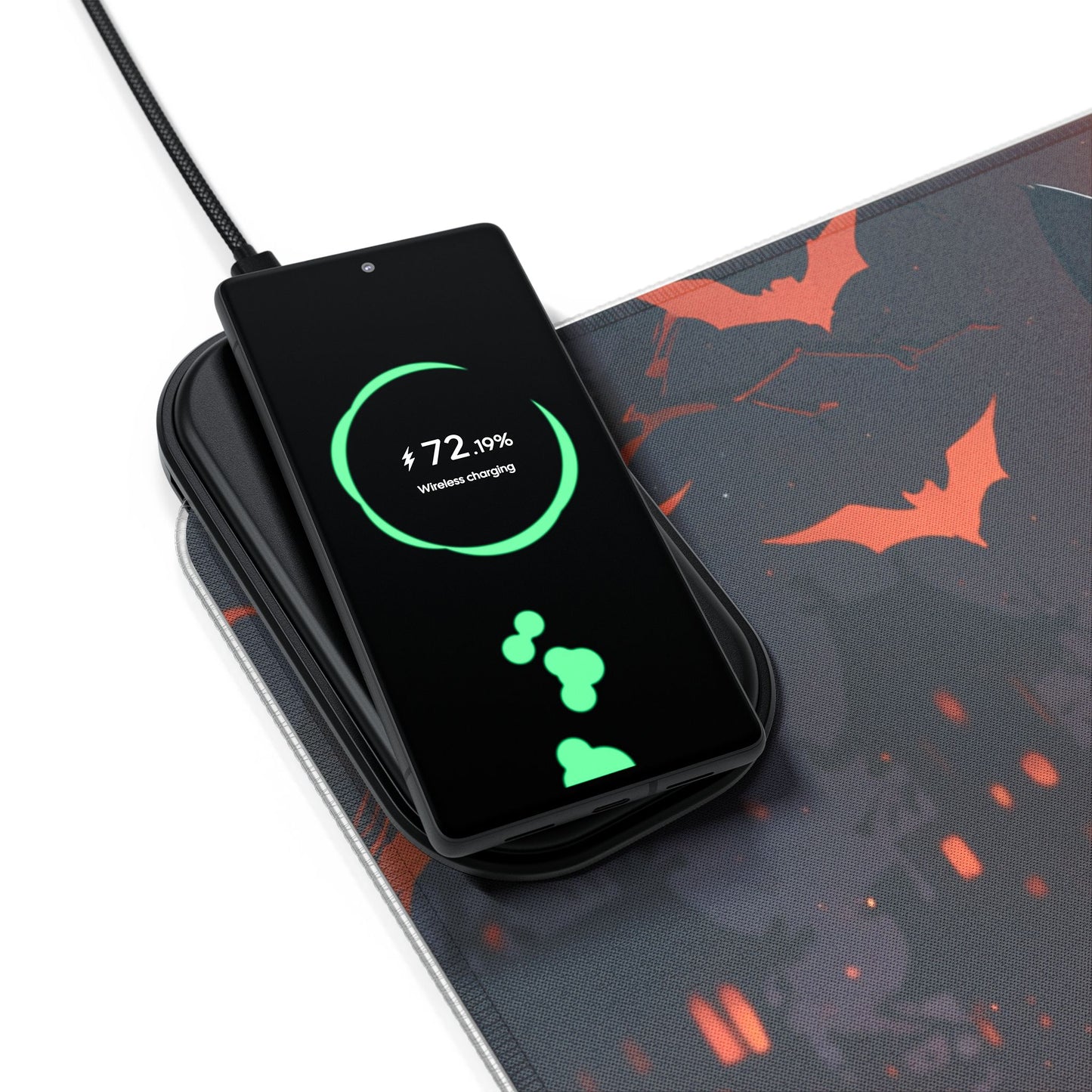 LED - Black Cat Halloween + Wireless Charging